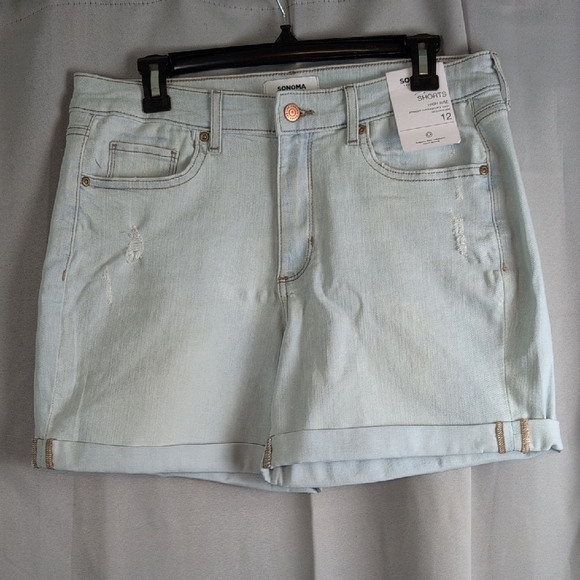 Sonoma Pants - Sonoma Blue Jean Shorts with Distressed Look